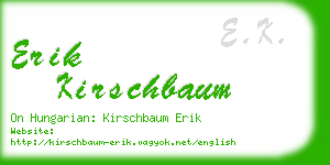 erik kirschbaum business card